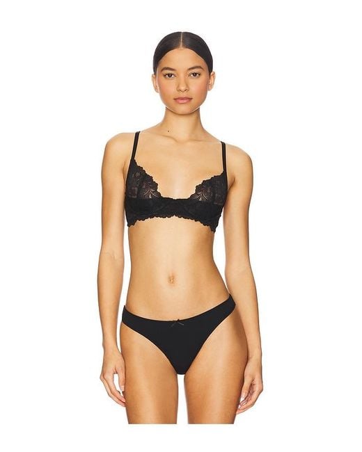 Natori Black Peony Unlined Underwire Bra