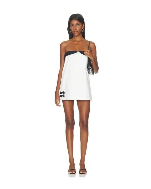 Nii HAI White Collar Bandeau Dress