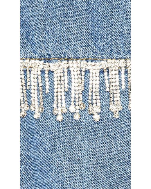 superdown Blue Raya Rhinestone Fringe Jacket