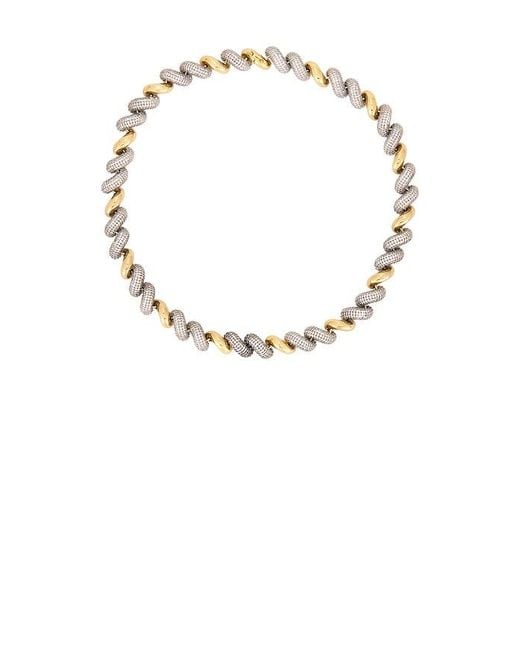 Eddie Borgo Multicolor Pavé Two Tone Torsade Necklace