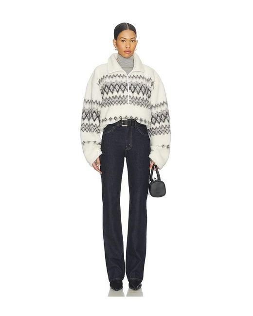 Lovers + Friends Natural Billie Half Zip Pullover