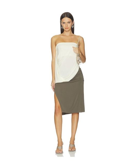 Helmut Lang White Twist Tube Top