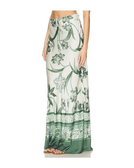 Rococo Sand Green Maxirock Skirt