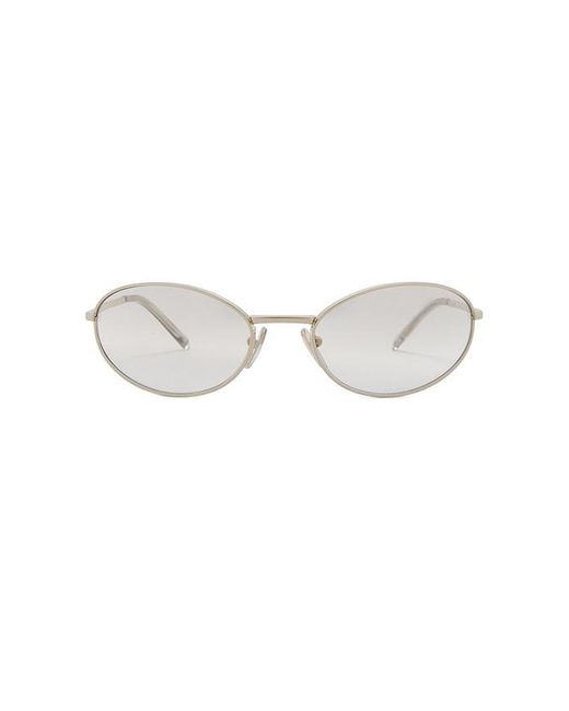 Prada Metallic Oval Sunglasses