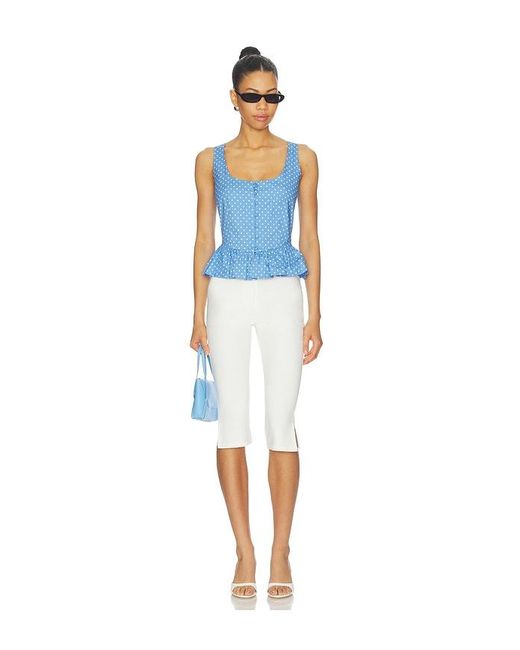 Haven Sleeveless Top En Color Azul Talla (También En Xs, S, M) Caroline Constas de color Blue