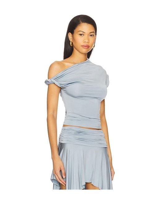 Lovers + Friends Blue Rowan Top