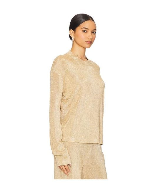 SER.O.YA Natural Hana Metallic Knit Top