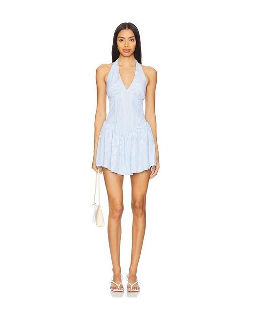 MORE TO COME Yolani Mini Dress in Blue | Lyst