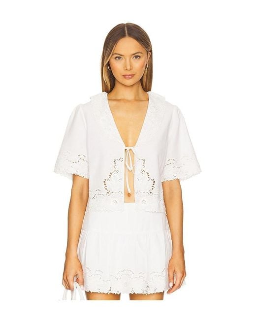 LPA White Clara Blouse