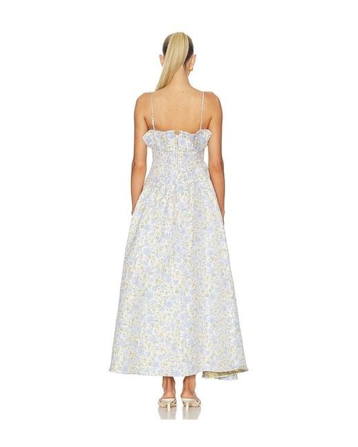 Elliatt White Floralie Strapless Gown