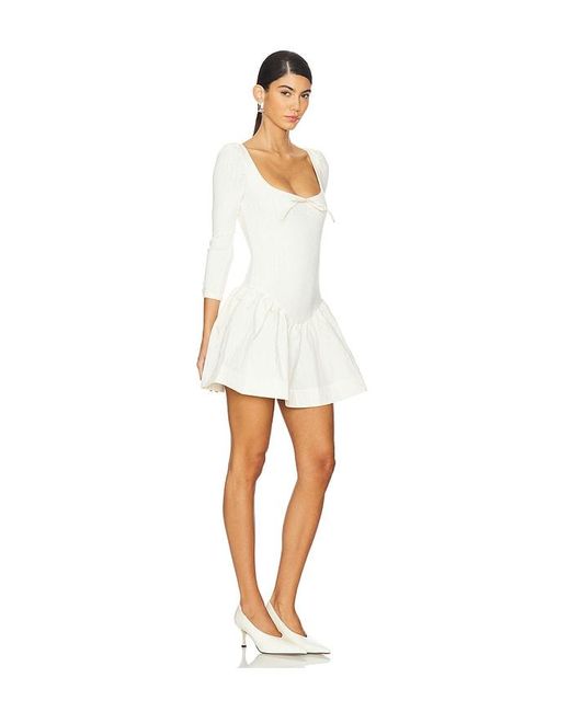 For Love & Lemons White Aliyah Pointelle Mini Dress