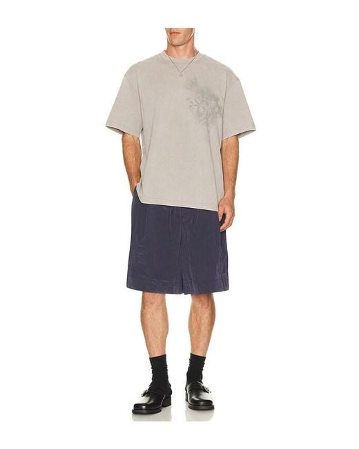 Feng Chen Wang Blue Nylon Cargo Shorts for men