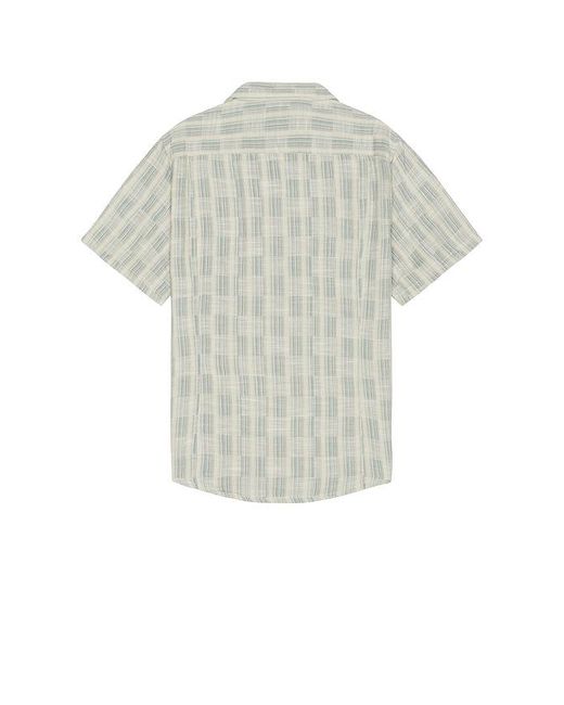 Corridor NYC White Check Jacquard Short Sleeve Shirt for men