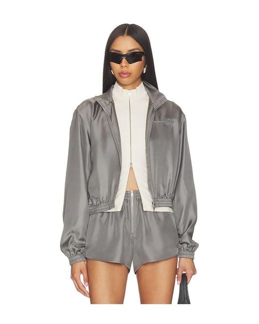 Alexander Wang Black Cropped Track Jacket