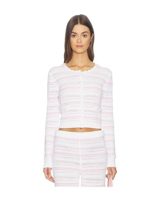 LoveShackFancy White Dessa Cardigan