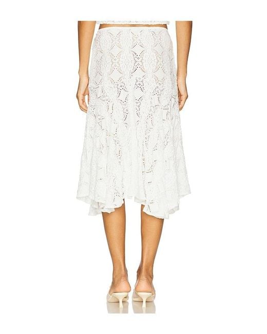 With Jean White Maeve Midi Skirt