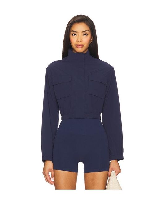 WellBeing + BeingWell Blue Aspyn Cropped Jacket
