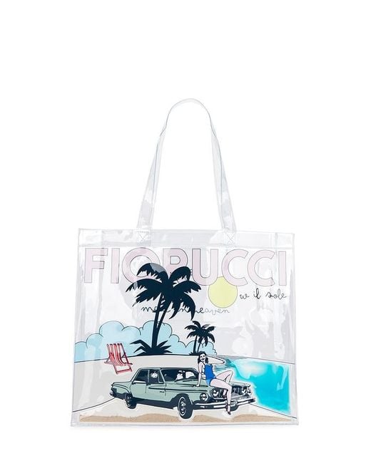 Fiorucci Beach Print Pvc トートバッグ White