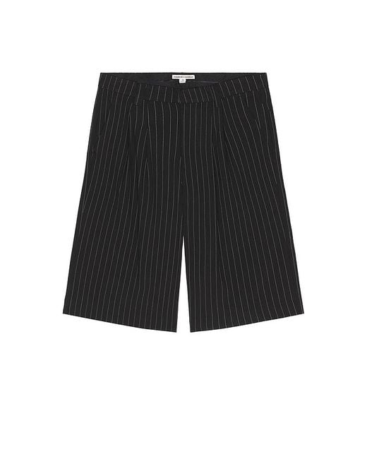 Jaded London Black Pinstripe Goliath Baggy Shorts for men