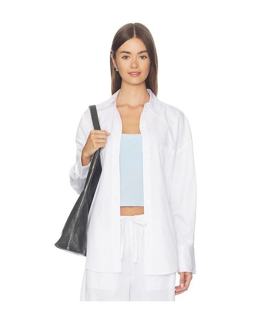 WAO White Poplin Button Up