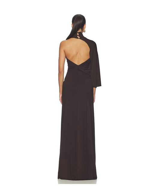 Diana Milkanova Studio Brown One Shoulder Dress
