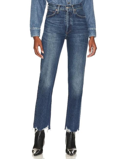 Agolde Blue 90s Pinch Waist High Rise Straight