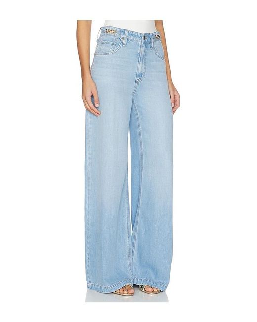 Hudson Blue James High Rise Wide Leg With Accent Hardware Jeans