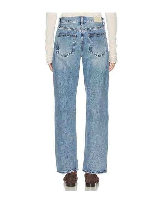 Pistola Blue Lexi Mid Rise Bowed Straight Jeans