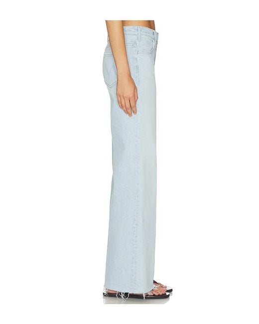 Mother Blue The Hustler Roller Skimp Fray Jeans