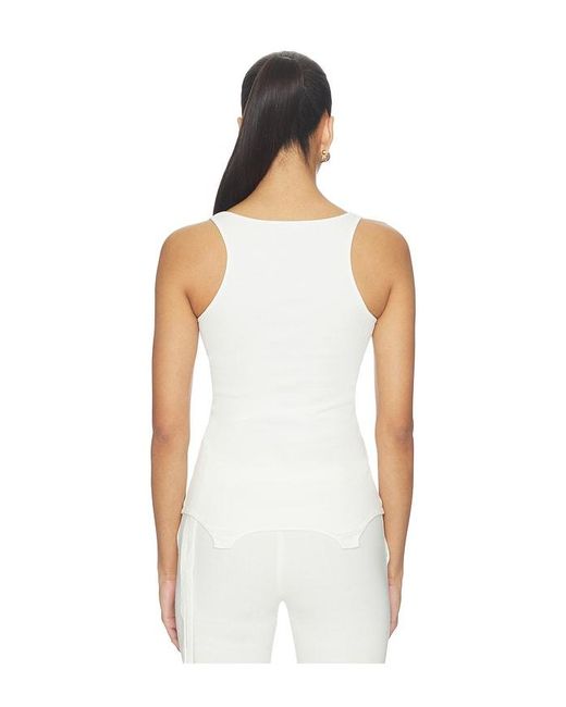 Blumarine White Jersey Tank Top