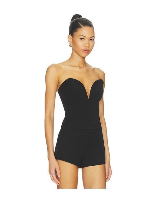superdown Black Eva Sweetheart Top