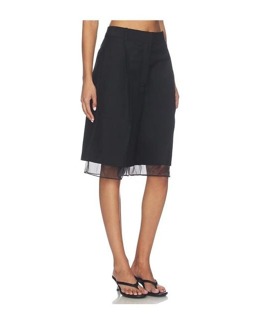 Rohe Black Organza Lined Shorts