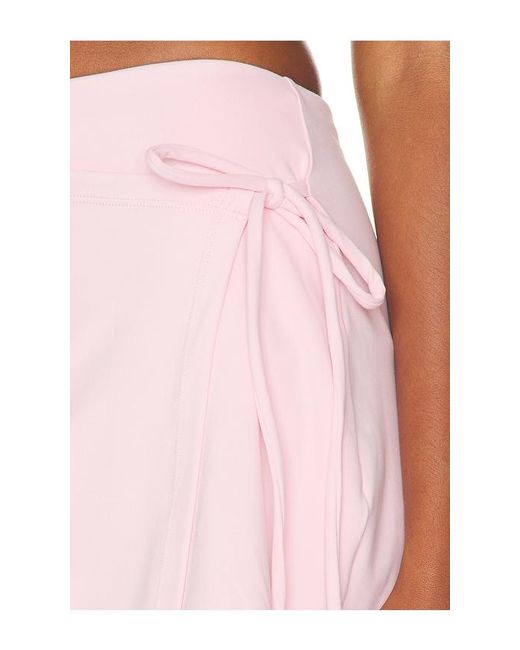 Runaway the Label Pink Katia Wrap Side Tie Skort