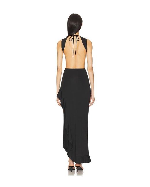 superdown Black Frany Backless Maxi Dress