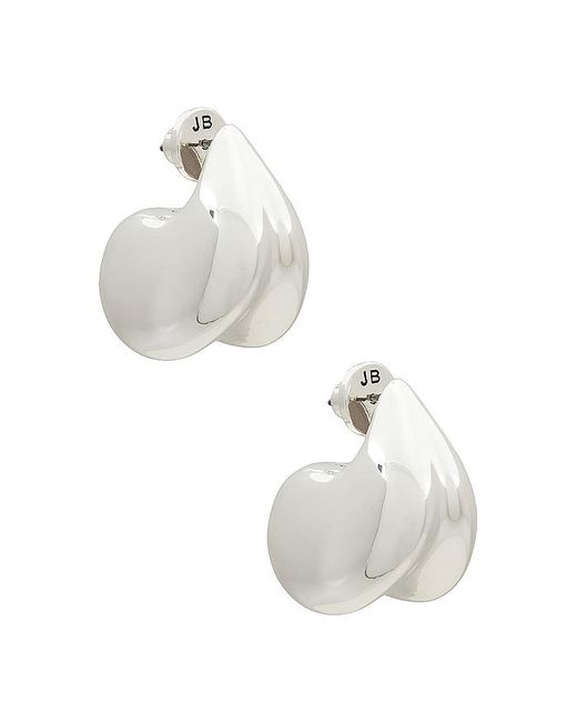 Jenny Bird White Nouveaux Puff Earrings
