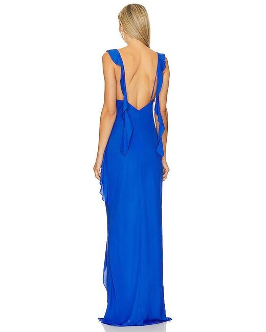 Amanda Uprichard Blue Cantara Gown