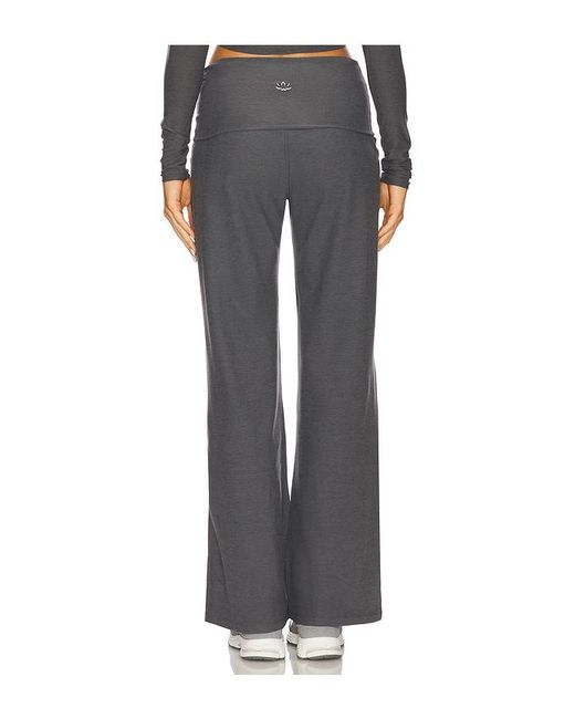 Beyond Yoga Gray Spacedye Foldover Wide Leg Pant