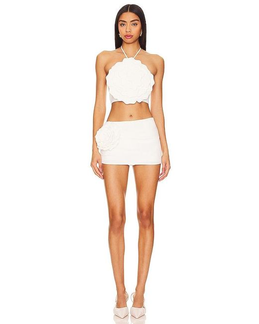 Lovers + Friends White Zora Crop Top