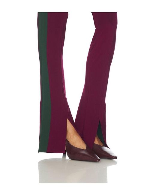 Norma Kamali Red Side Stripe Spat Legging