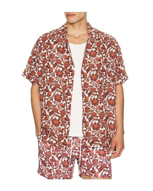 ARRELS Barcelona Red Kabak X Lazaro Rosa-Violan Camp Collar Shirt for men