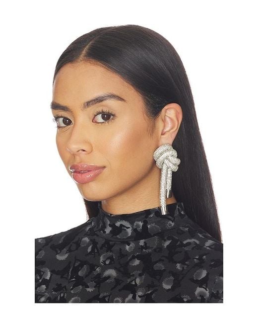 Area Multicolor Crystal Knot Earrings