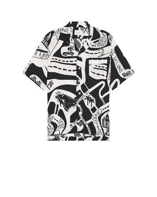 Rhude Black Strada Silk Shirt for men