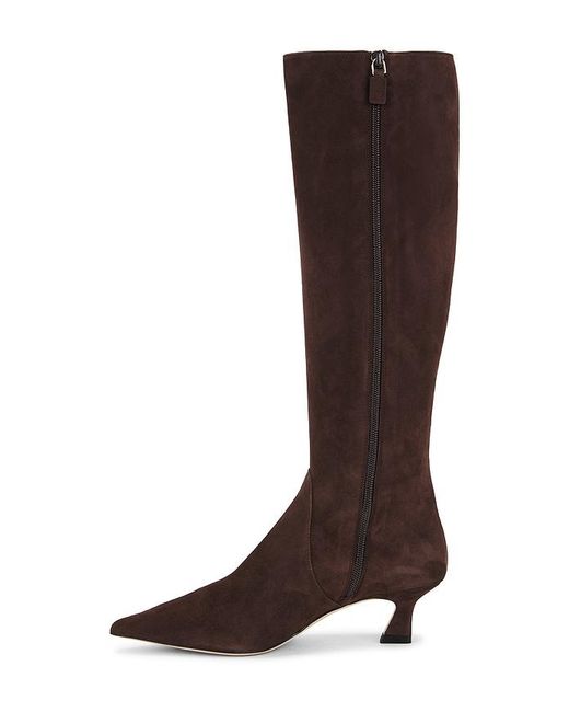 Stuart Weitzman Brown Vinnie Zip Boot 50