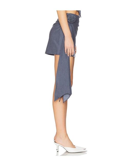 MORE TO COME Blue Pia Mini Skirt