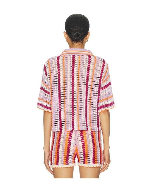Maaji Red Mystic Stripe Rialta Shirt