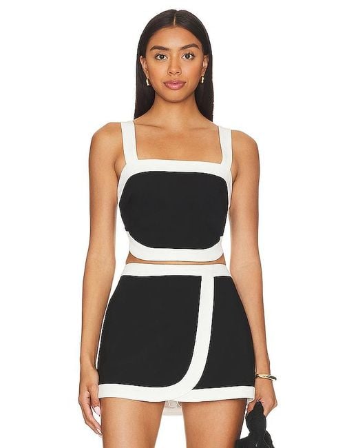 Amanda Uprichard Black Porsha Top