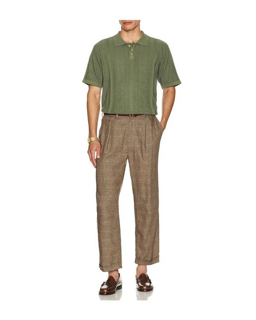 Pantalón Con Trabillas 2 En Color Marrón Talla (También En Xl) Beams Plus de hombre de color Natural