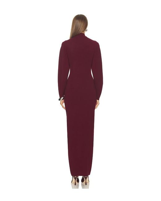 SRG Red Gloria Mock Neck Maxi Dress