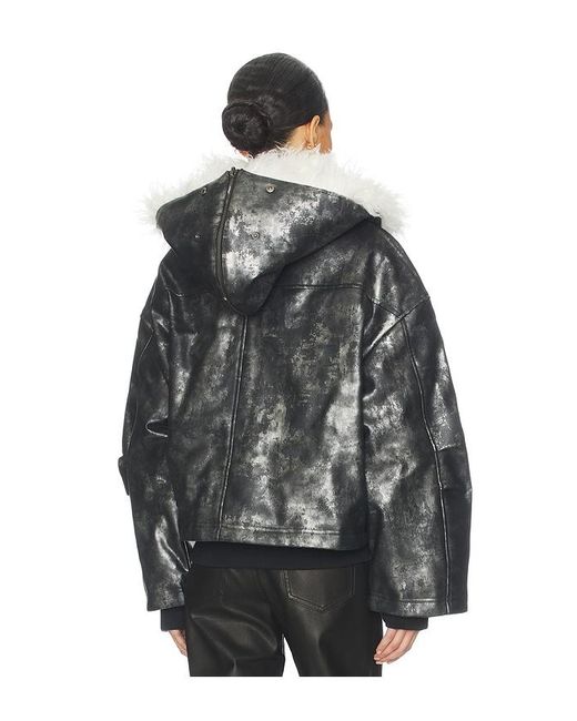 Jaded London Black Xl Faux Fur Collar Bomber Jacket