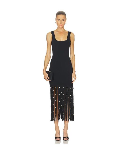 Jonathan Simkhai Black Romelia Midi Dress